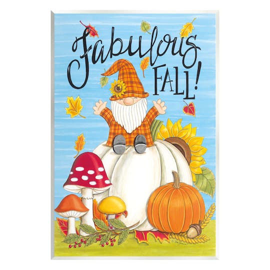 Stupell Industries Fabulous Fall Gnome Wall Plaque Art